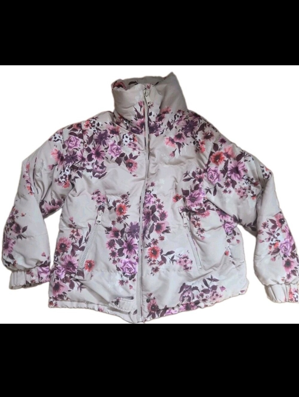 NWOT ANTHROPOLOGIE OOF WEAR FLORAL PUFFER COAT Xsmall - Picture 6 of 9